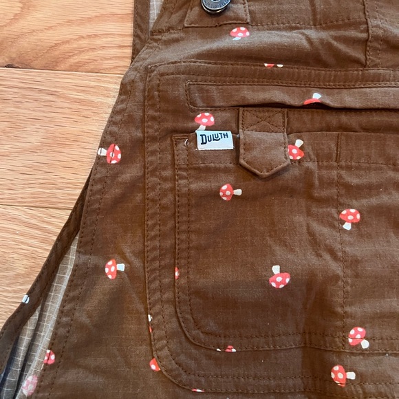 Duluth Trading Heirloom Gardening Bib Overalls Flax Tossed Mushroom Sz XS 31 - Picture 4 of 9